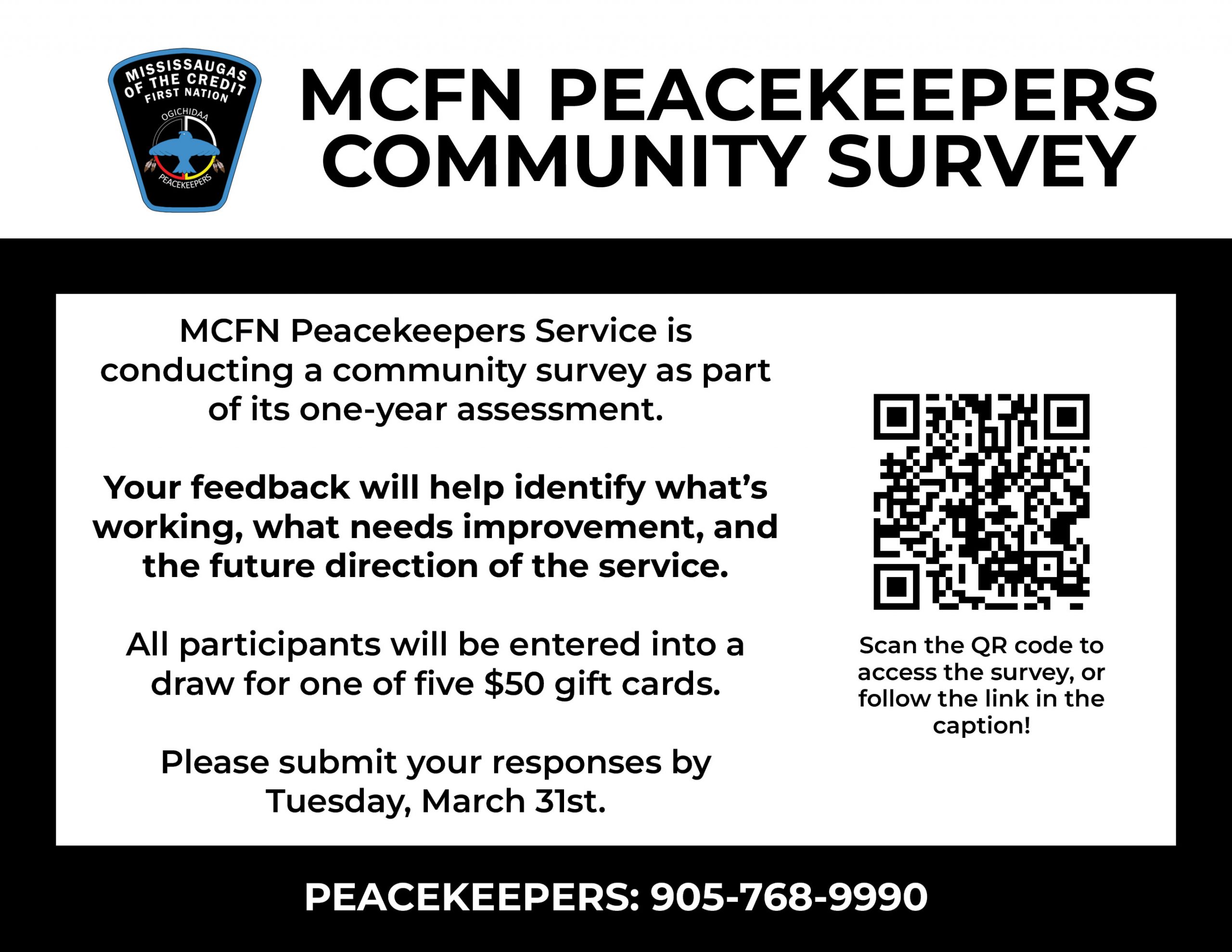 MCFN Peacekeepers Service One-Year Assessment: Community Survey