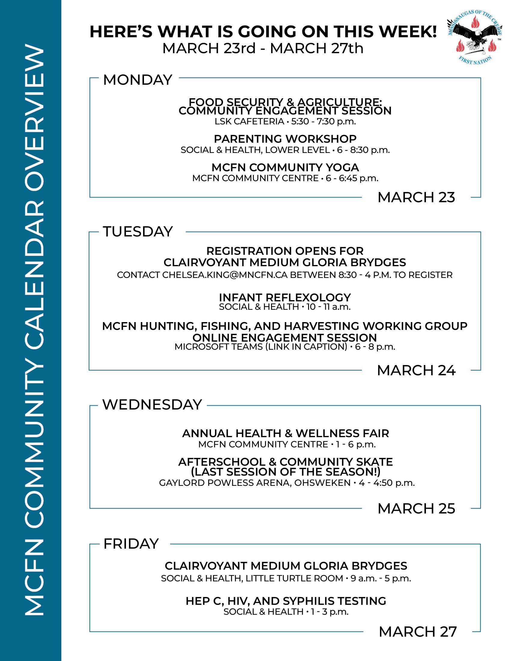 What’s Happening This Week at MCFN