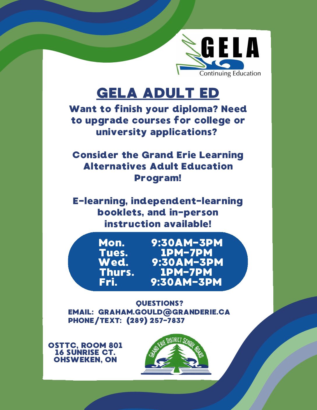 Grand Erie Learning Alternatives – Adult & Continuing Education