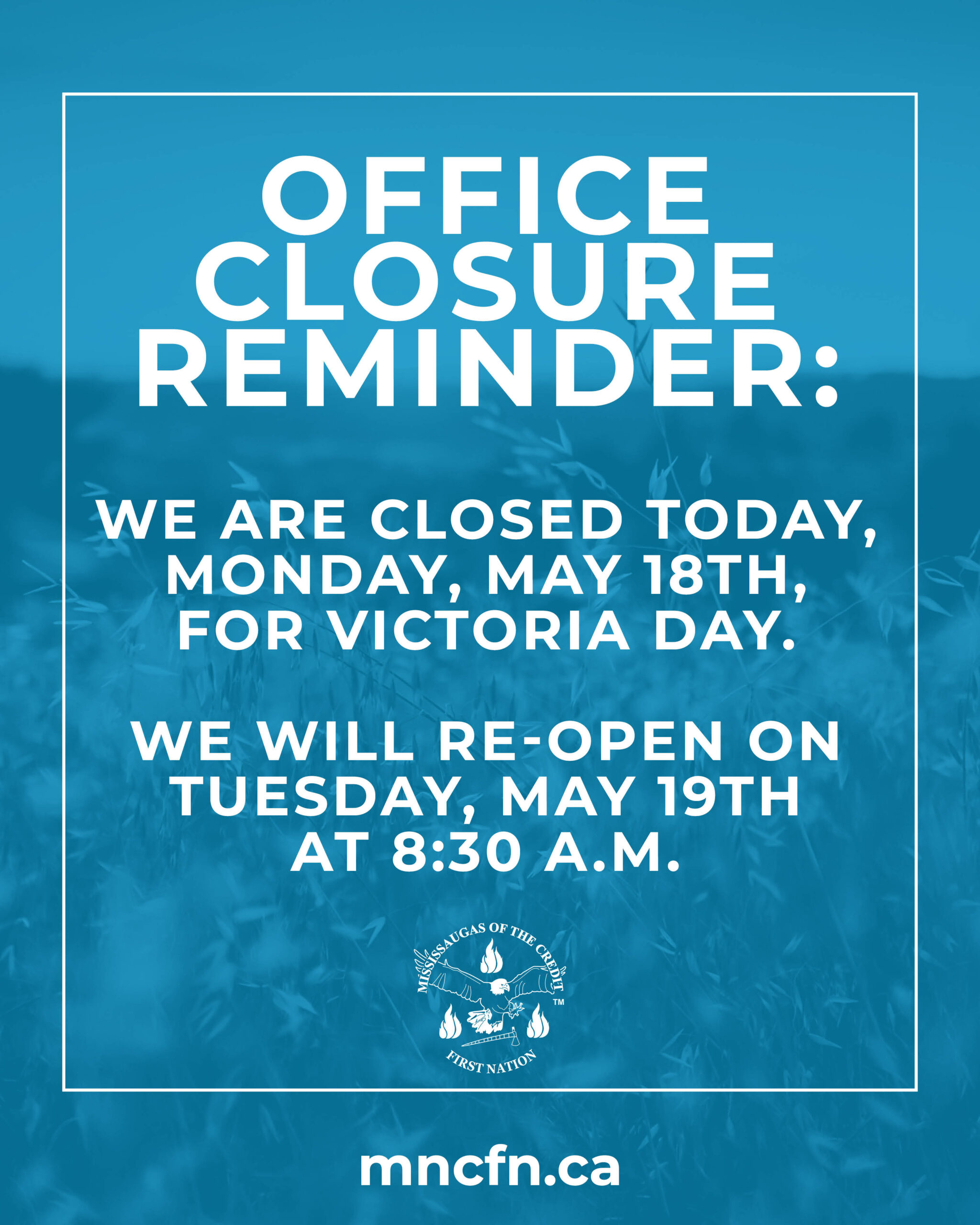 Office Closure Reminder: Victoria Day 2026