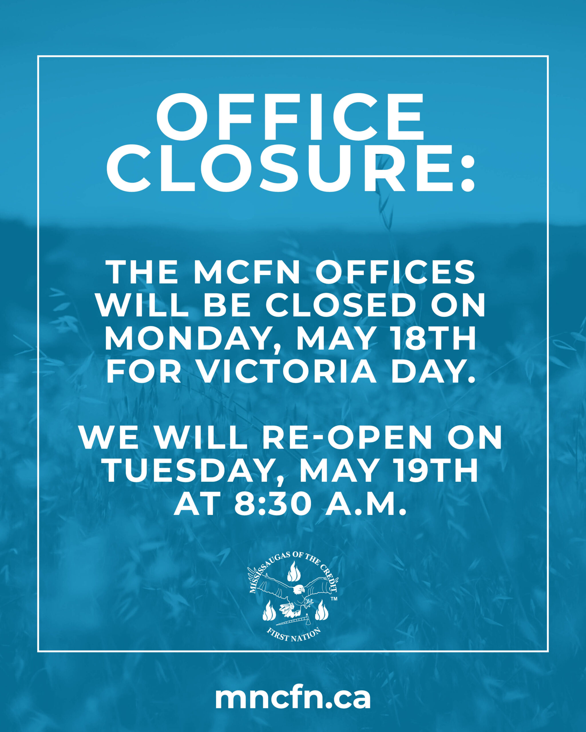 Office Closure Notice: Victoria Day 2026