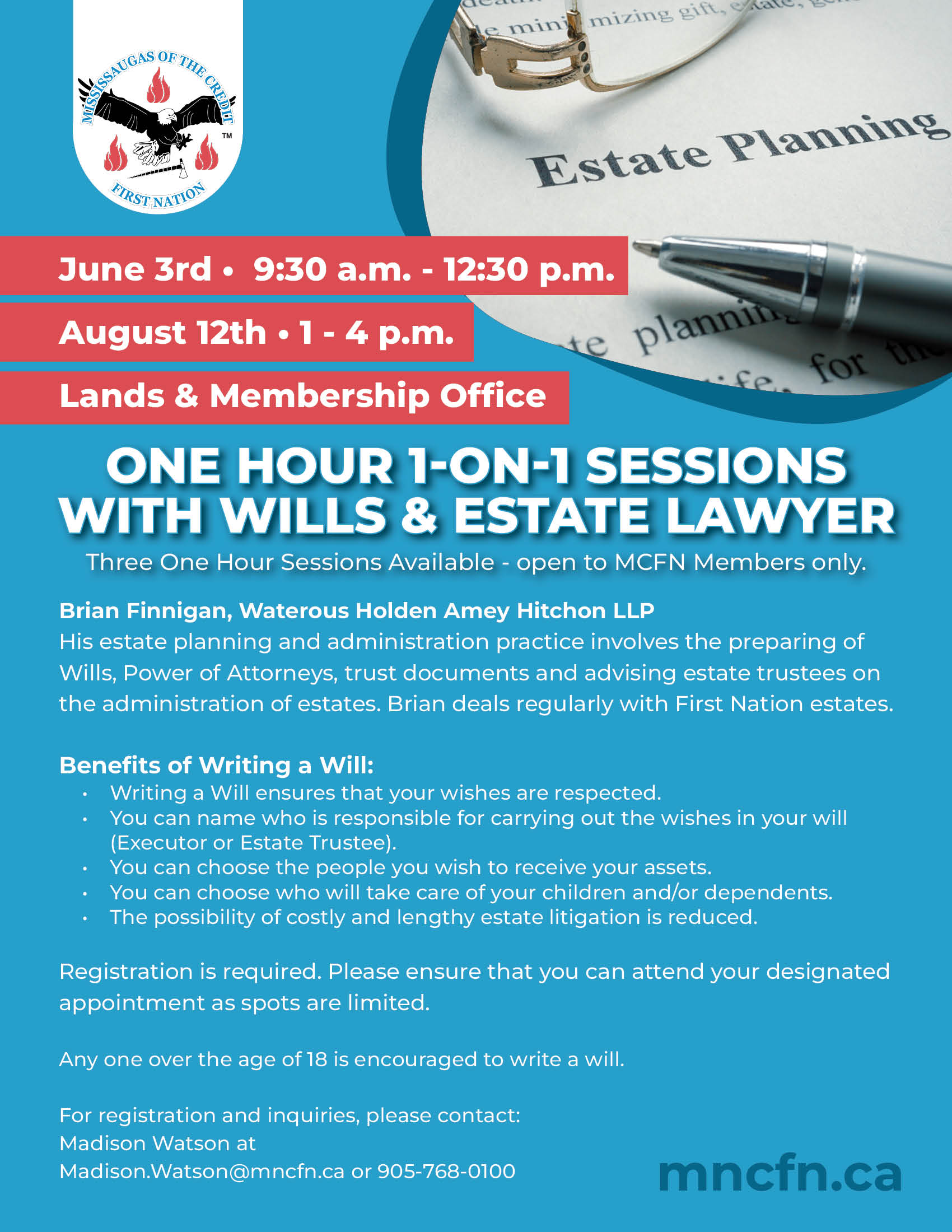 Free One Hour 1-on-1 Sessions with a Wills & Estate Lawyer!