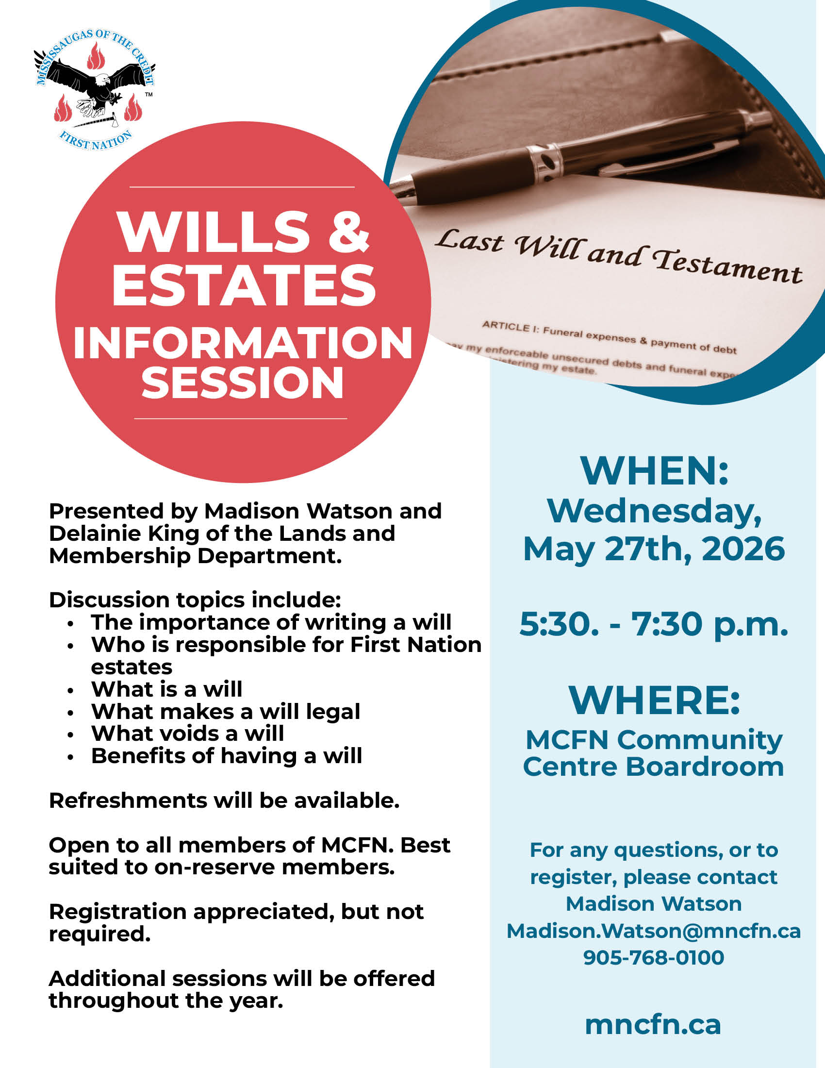 Wills & Estates Information Session