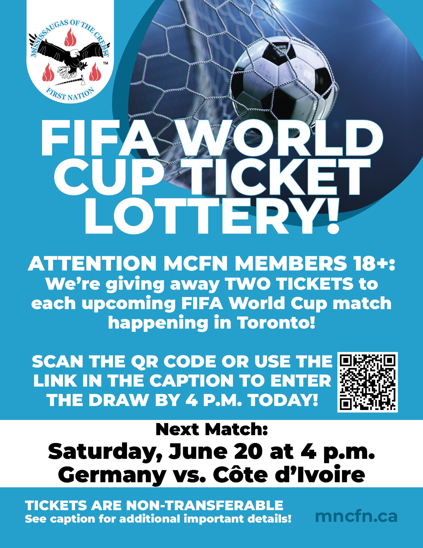 MCFN World Cup Ticket Draw – Germany vs. Côte d’Ivoire