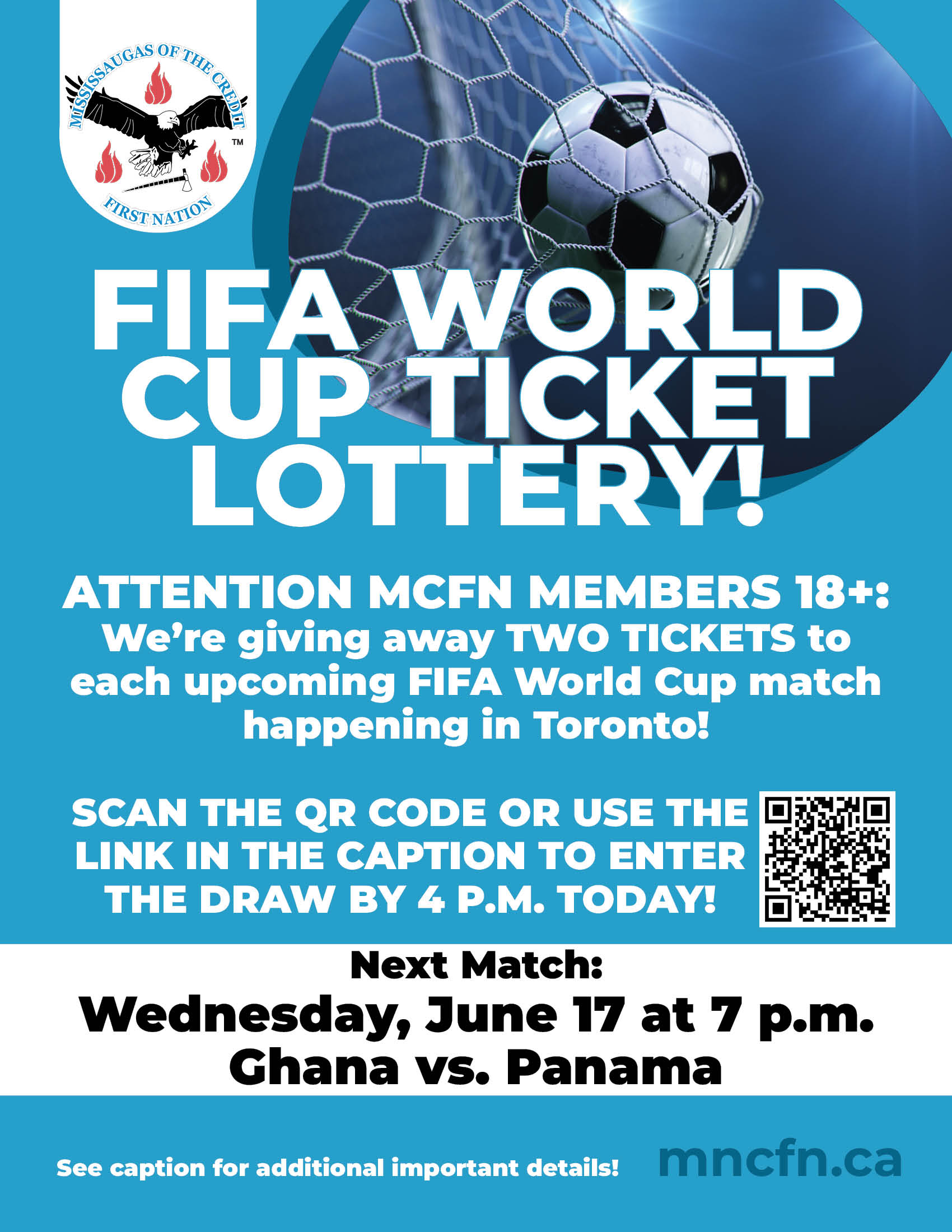 MCFN World Cup Ticket Draw!