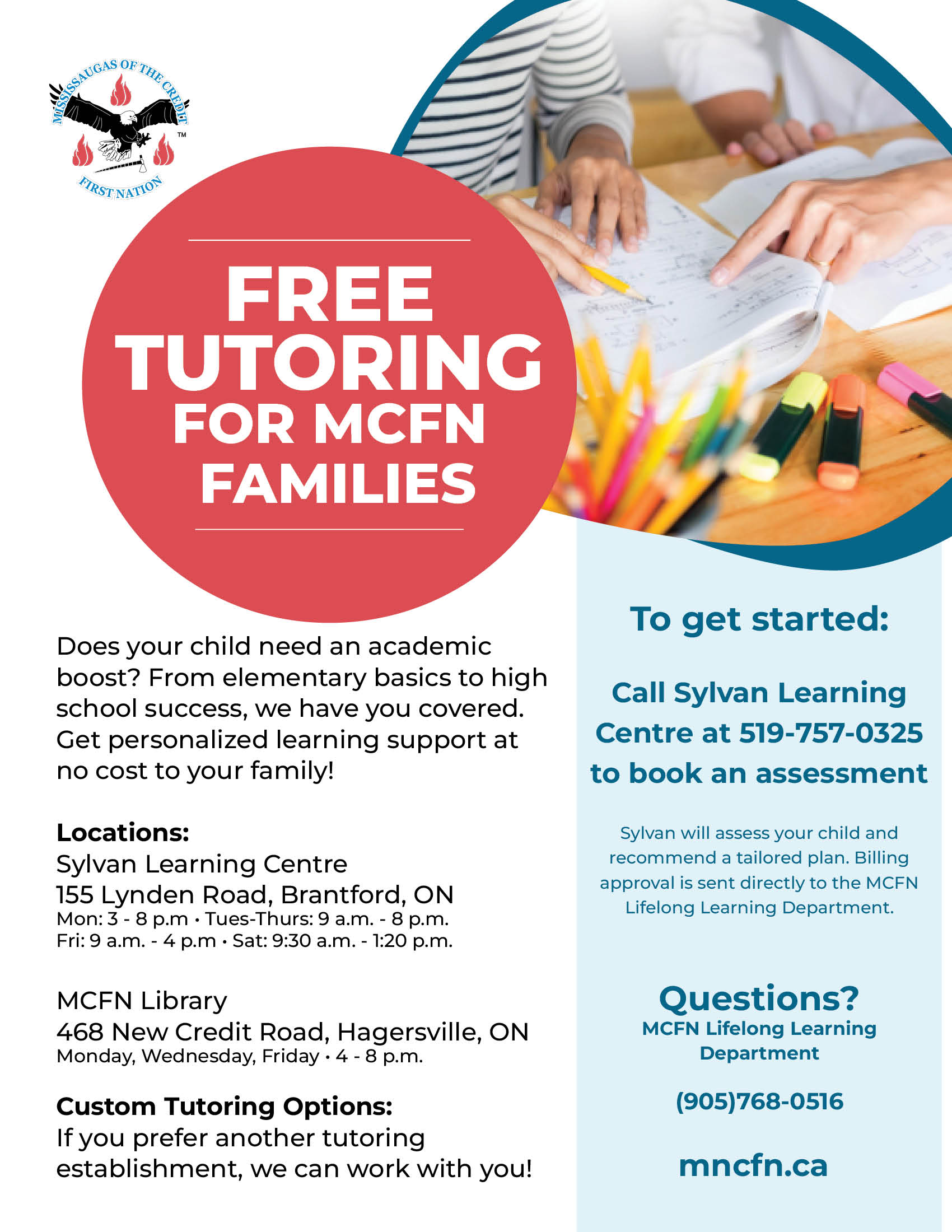 FREE Tutoring for MCFN Families