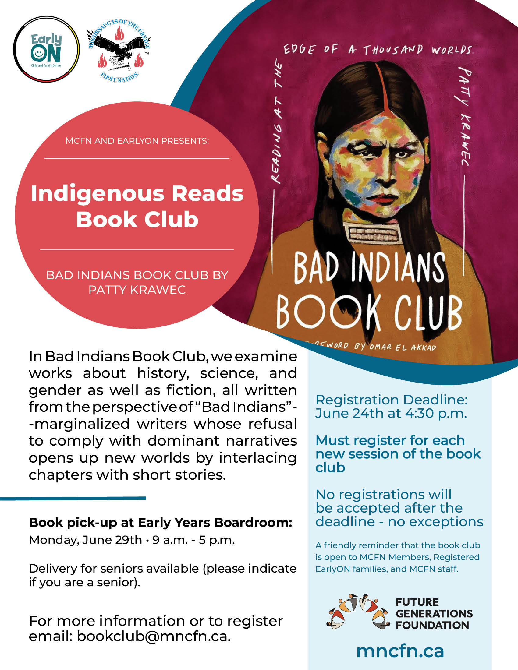 Indigenous Reads Book Club: Bad Indians Book Club by Patty Krawec