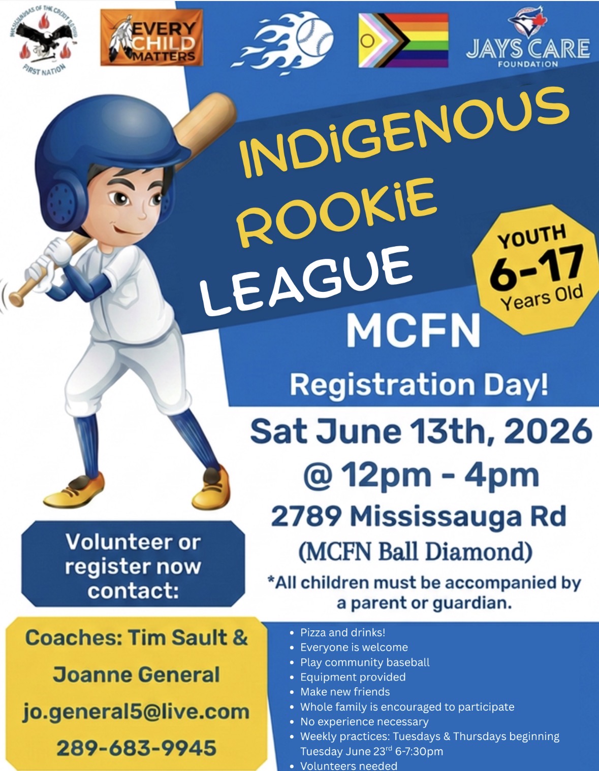 Indigenous Rookie League – MCFN Registration Day