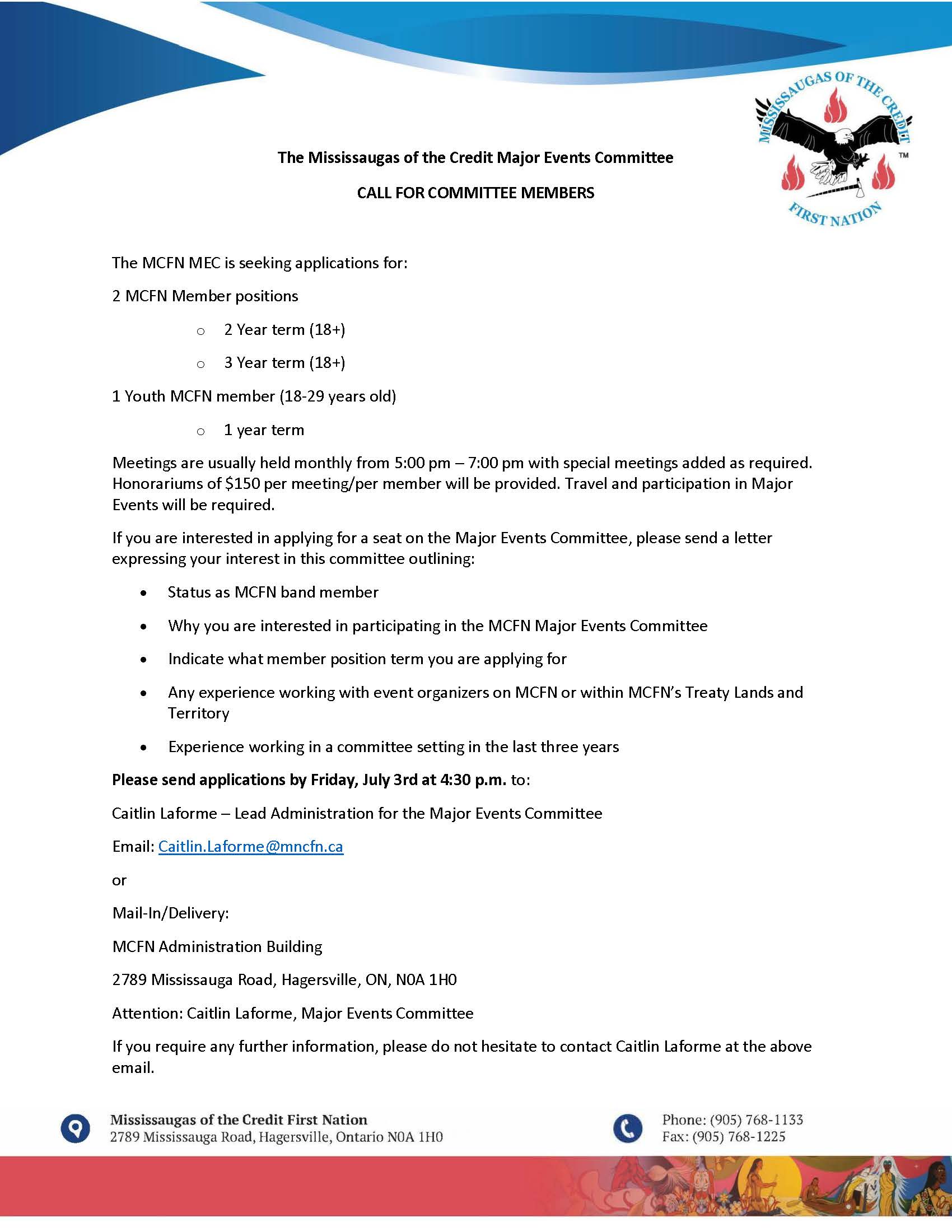 We’re looking for Major Events Committee members!