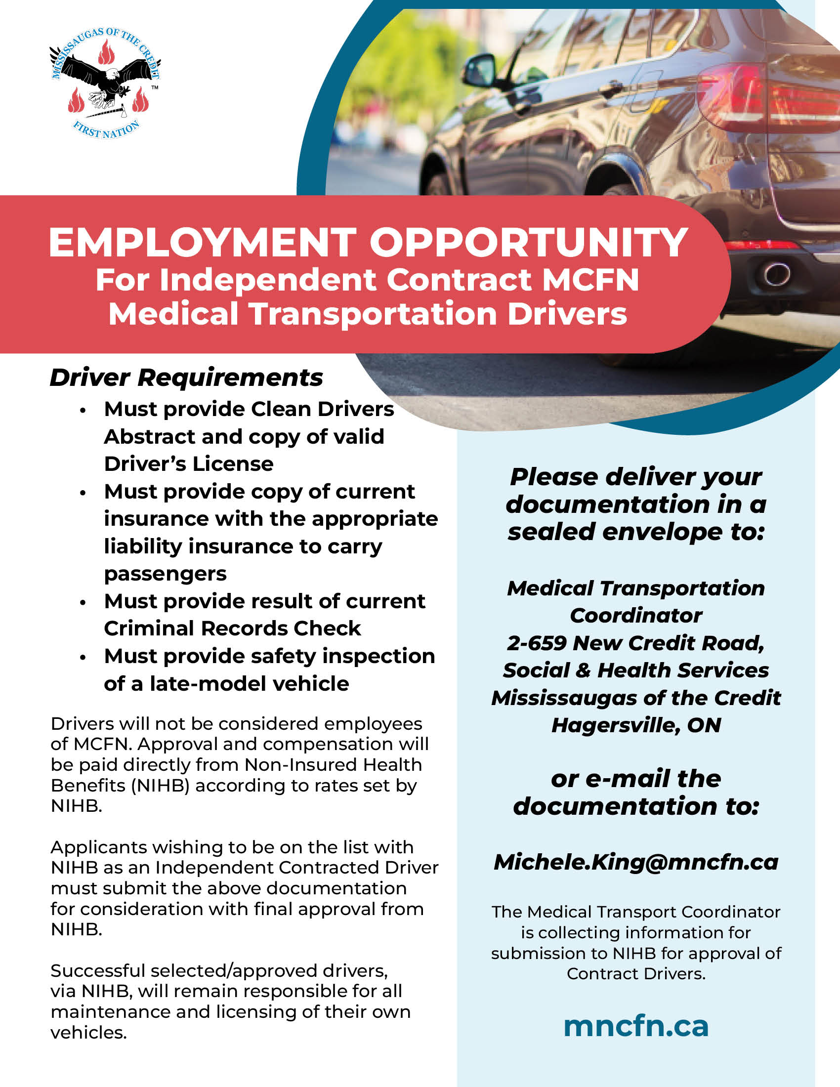 Employment Opportunity: Medical Transportation Drivers