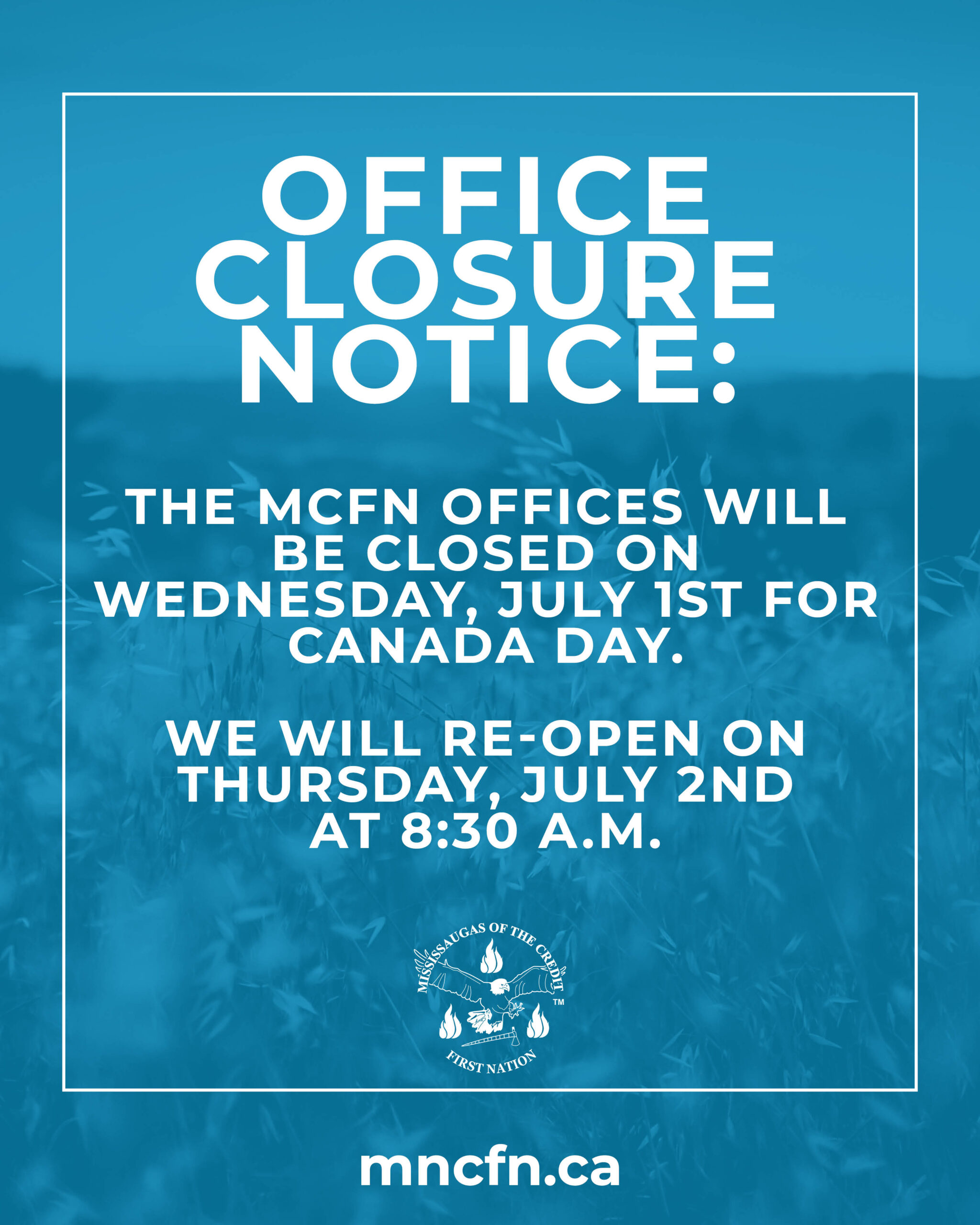 Office Closure Notice: Canada Day 2026