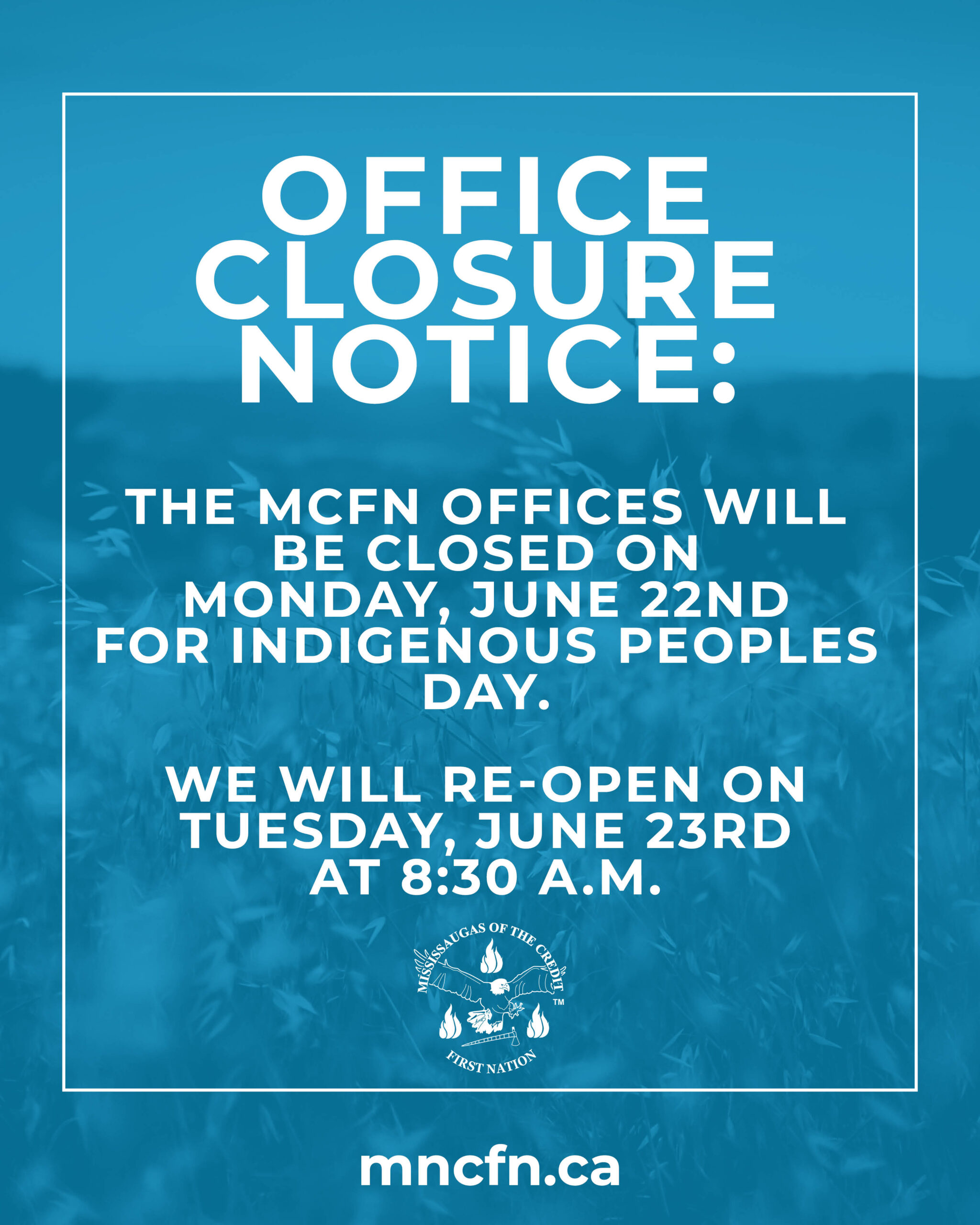 Holiday Closure Notice