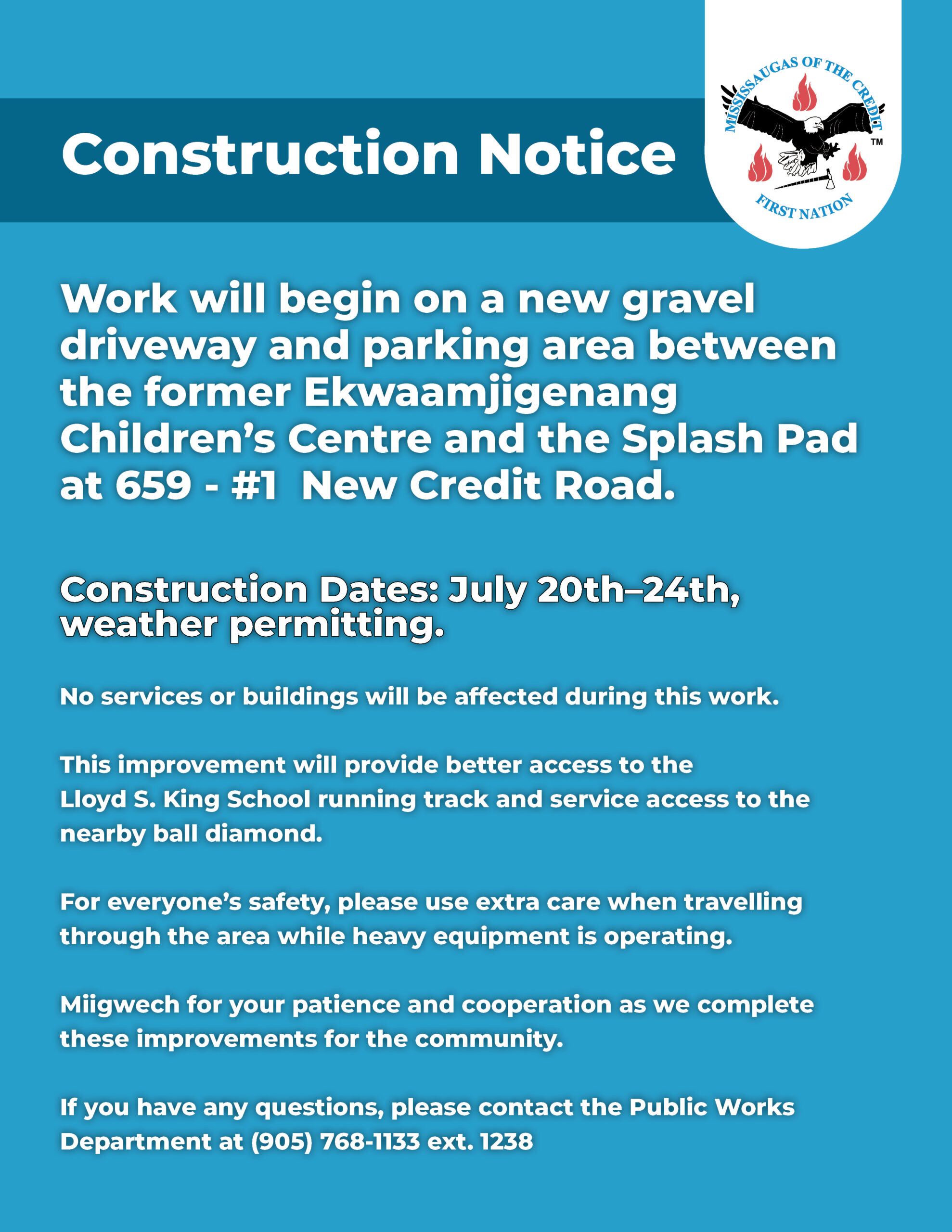 Construction notice