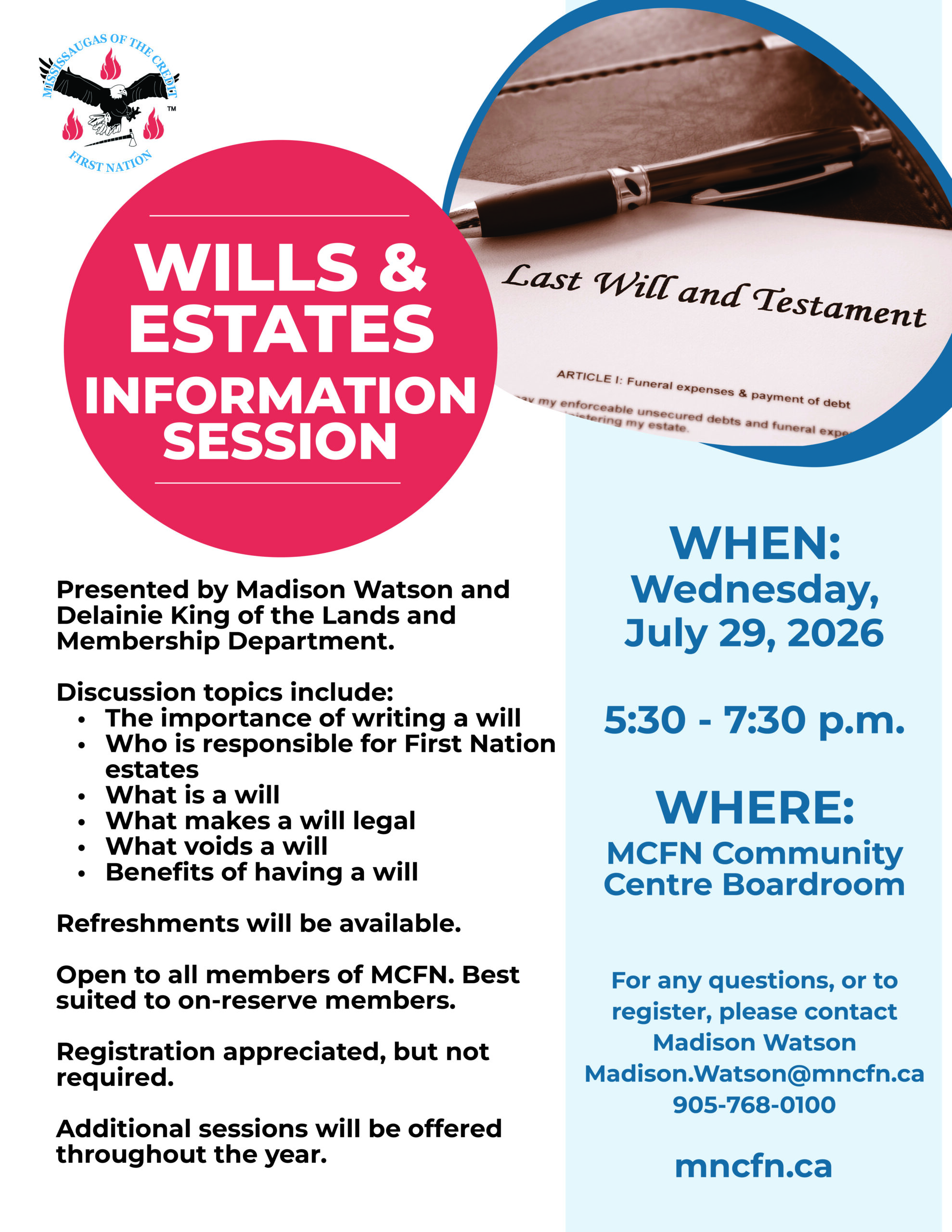 Wills and Estates Information Session