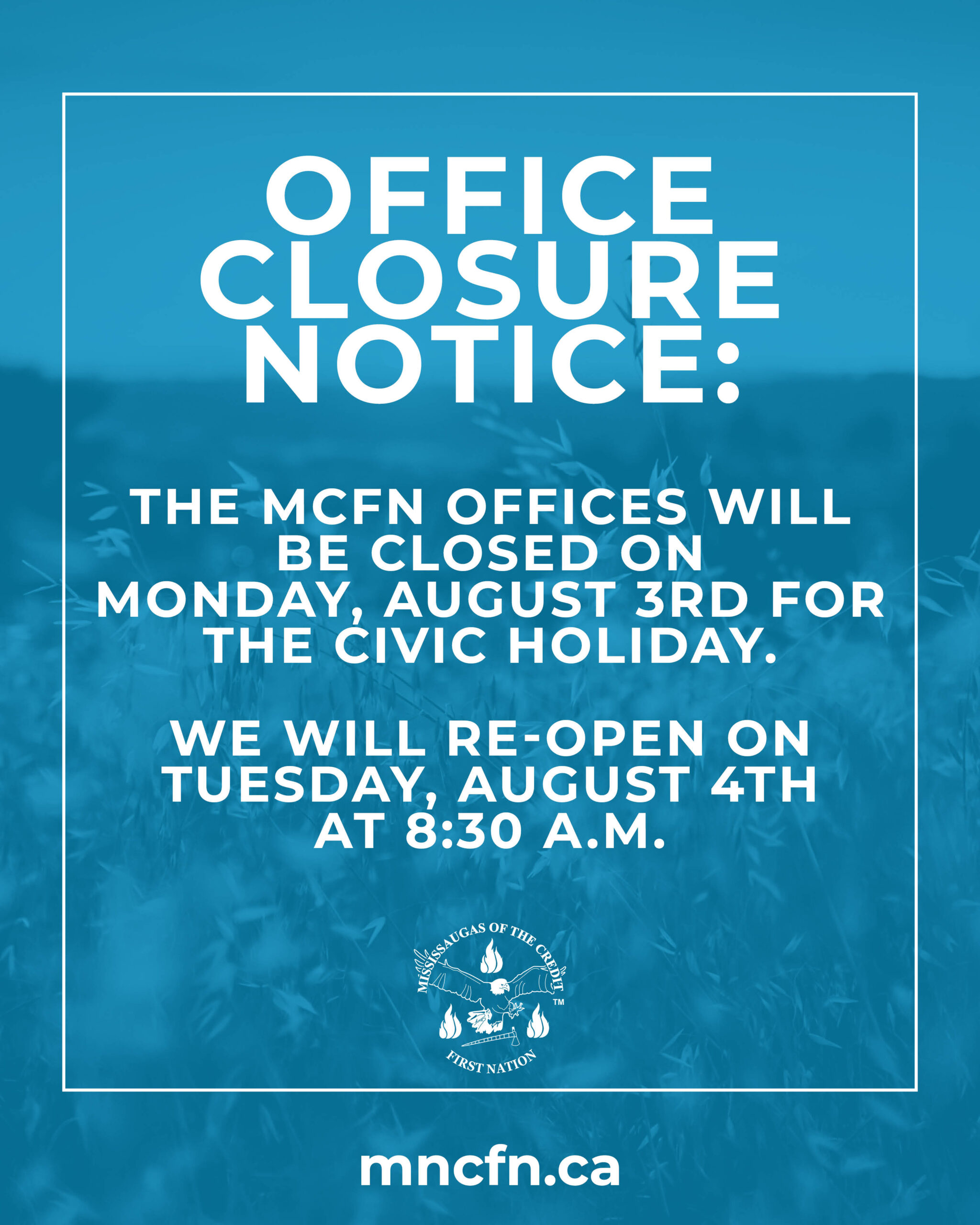 Office Closure Notice: Civic Holiday 2026