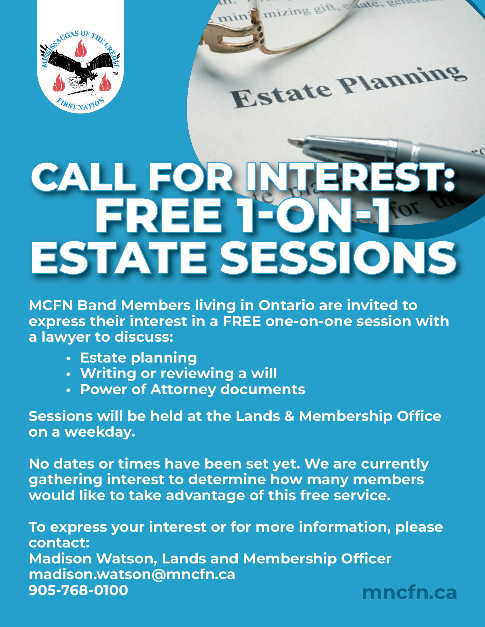 Call for Interest: Free 1-on-1 Estate Sessions