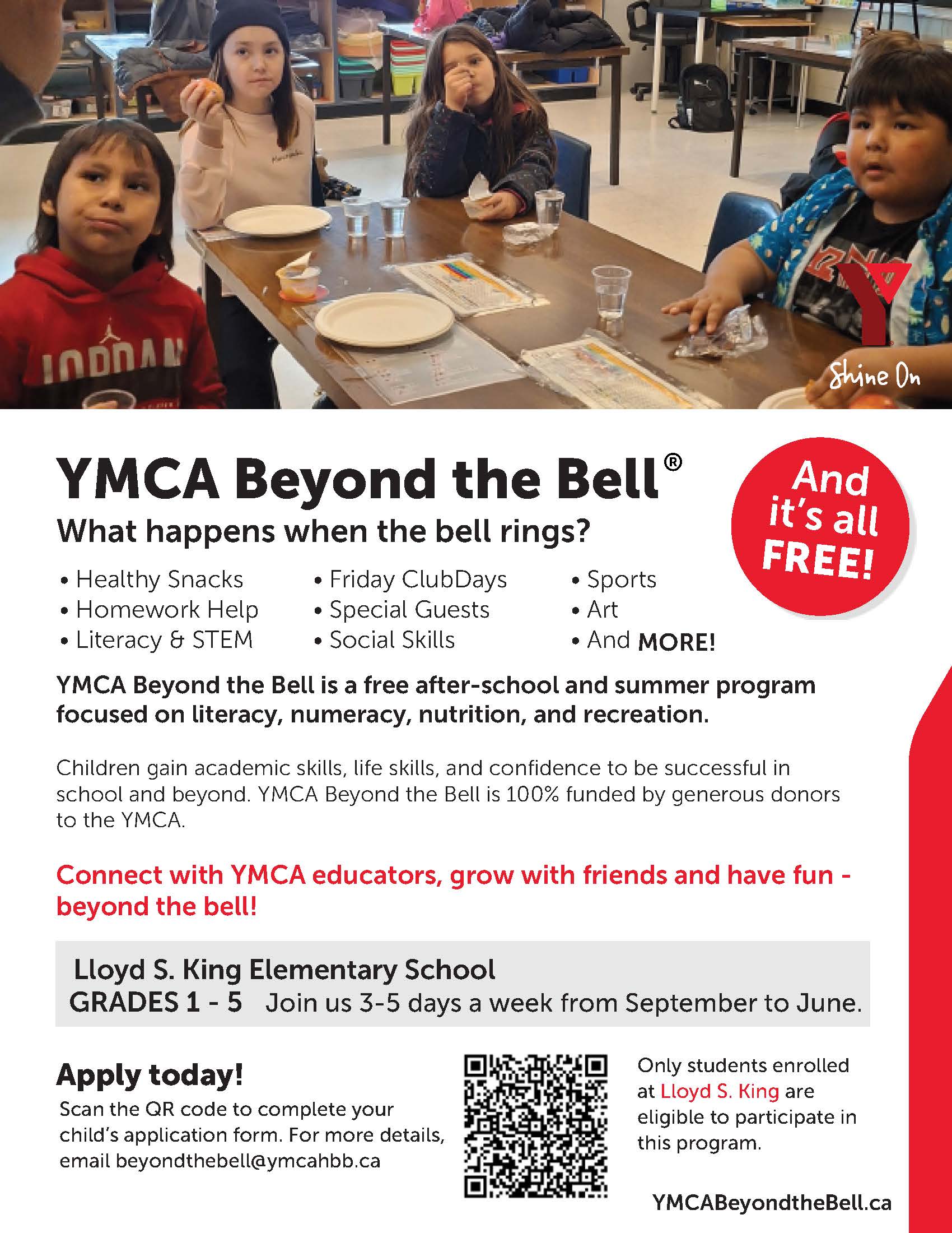 YMCA Beyond the Bell 2026/2027