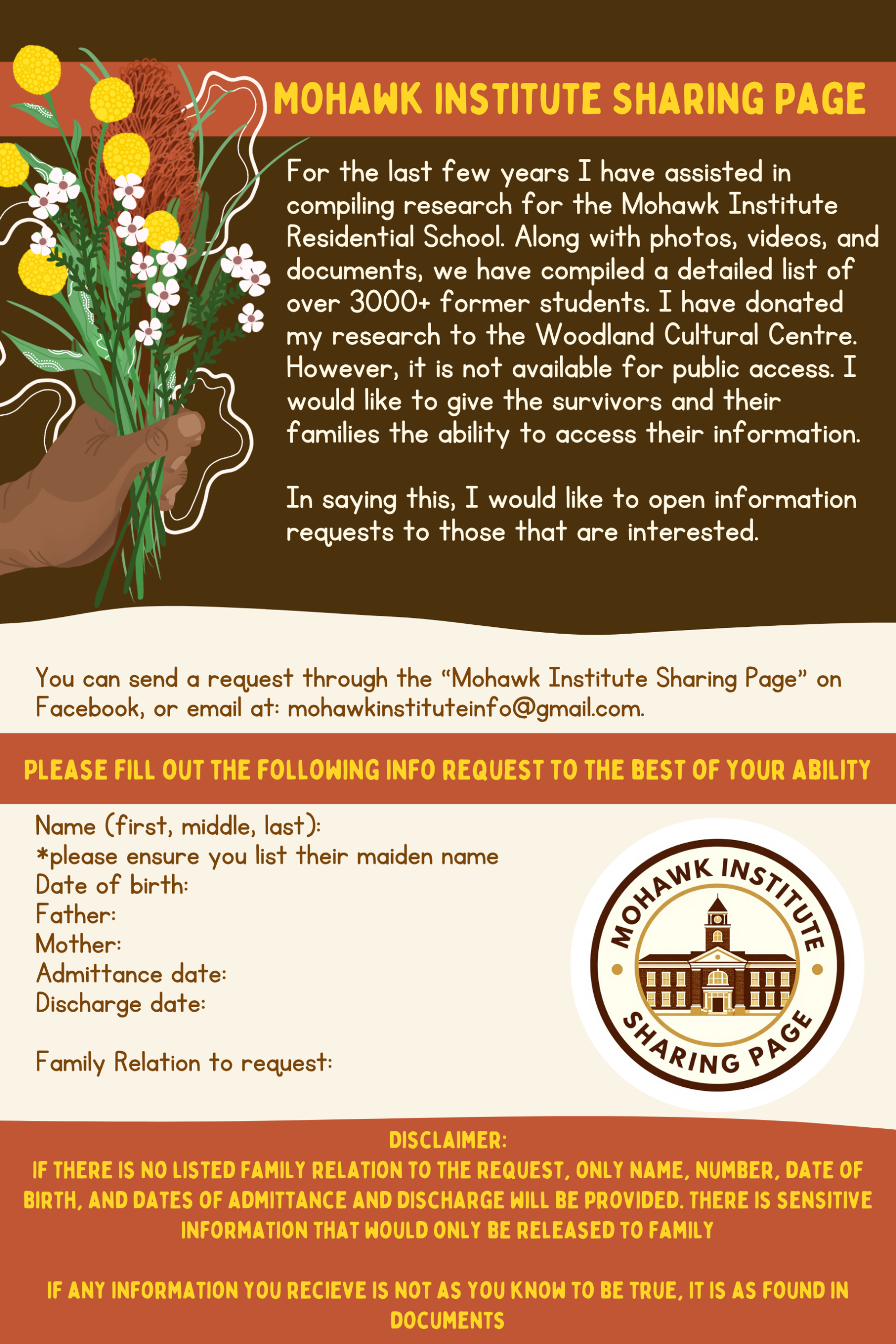 Mohawk Institute Sharing Page