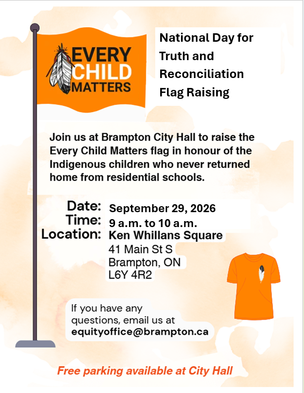 City of Brampton – National Day for Truth and Reconciliation Flag Raising