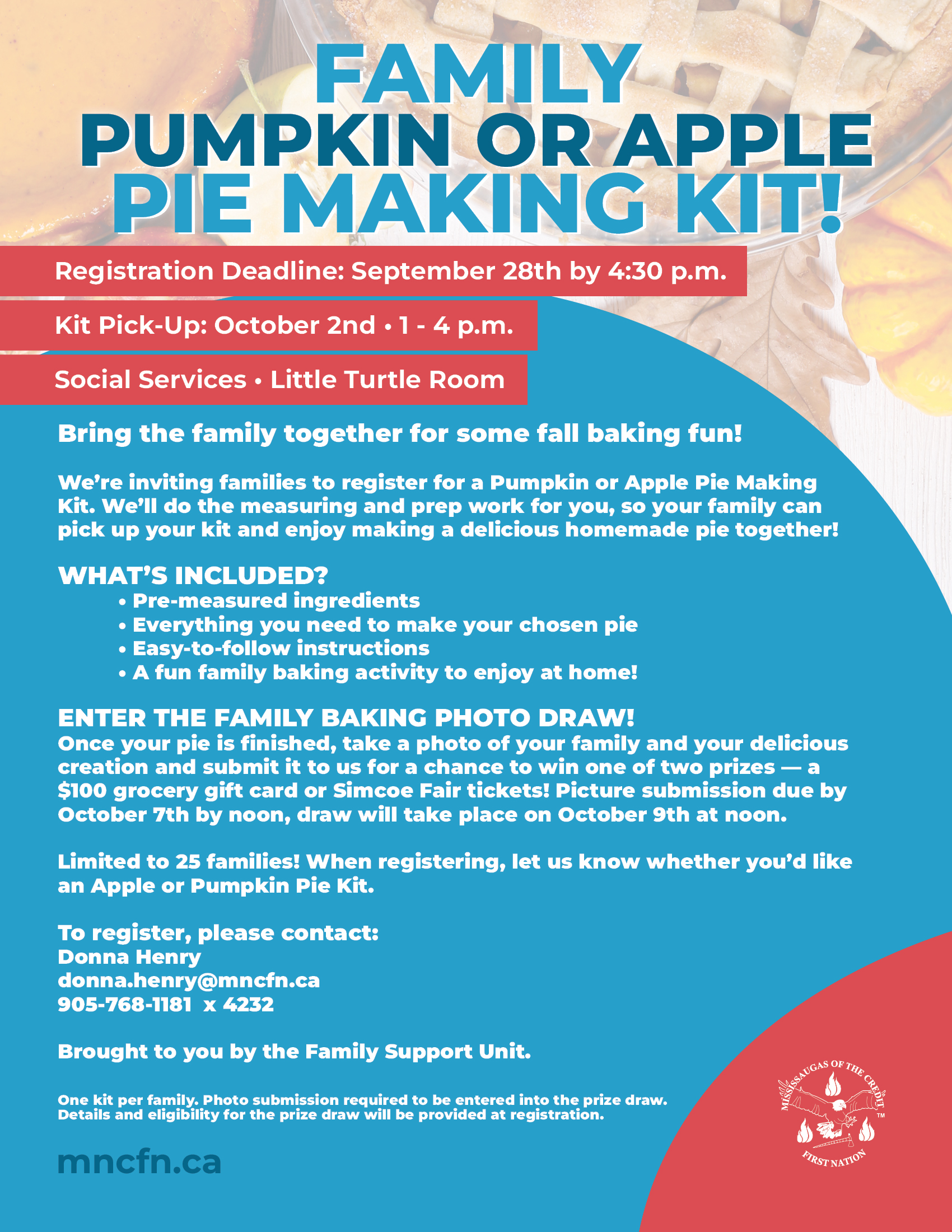 Family Pumpkin or Apple Pie Making Kit!