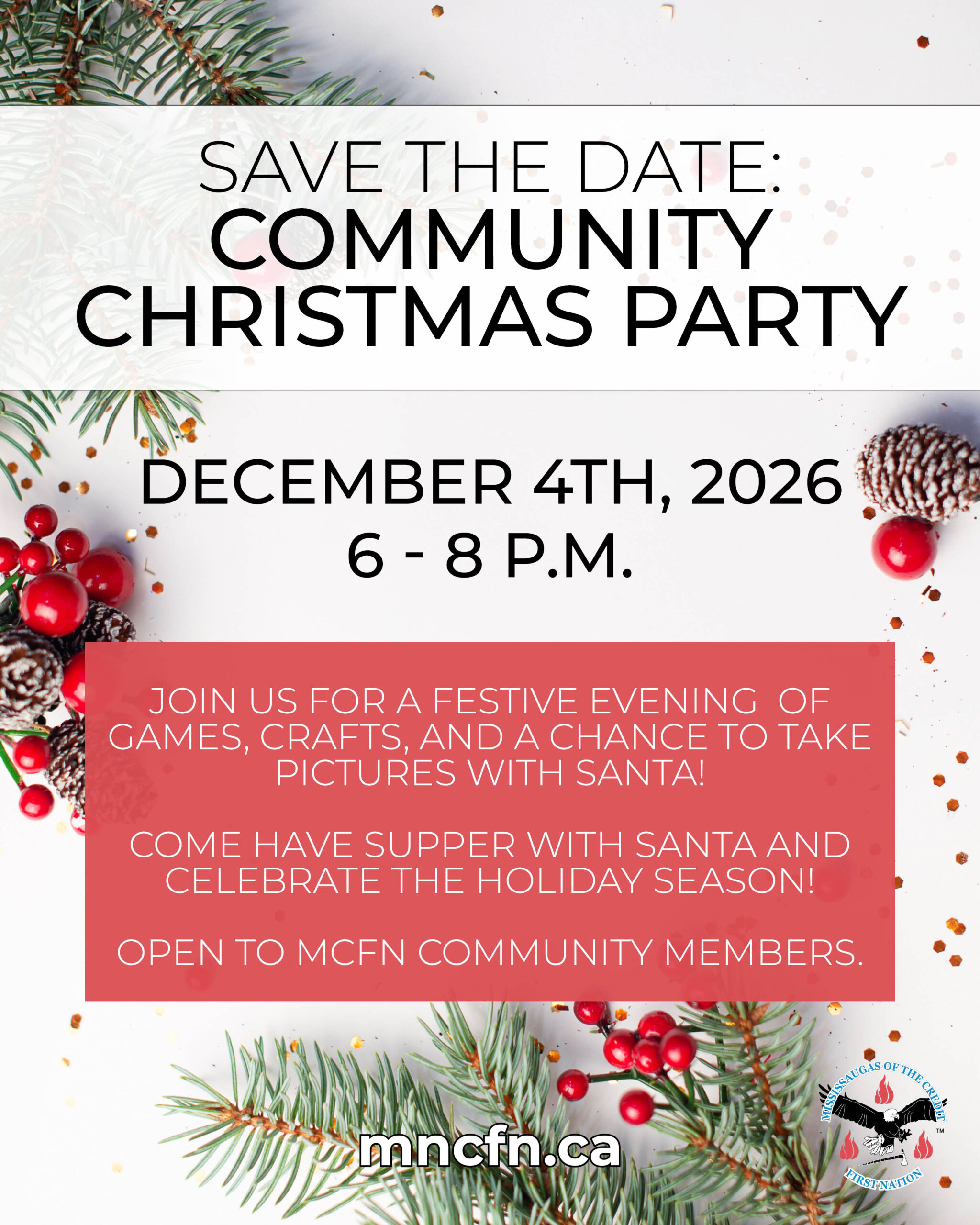 SAVE THE DATE: Community Christmas Party!