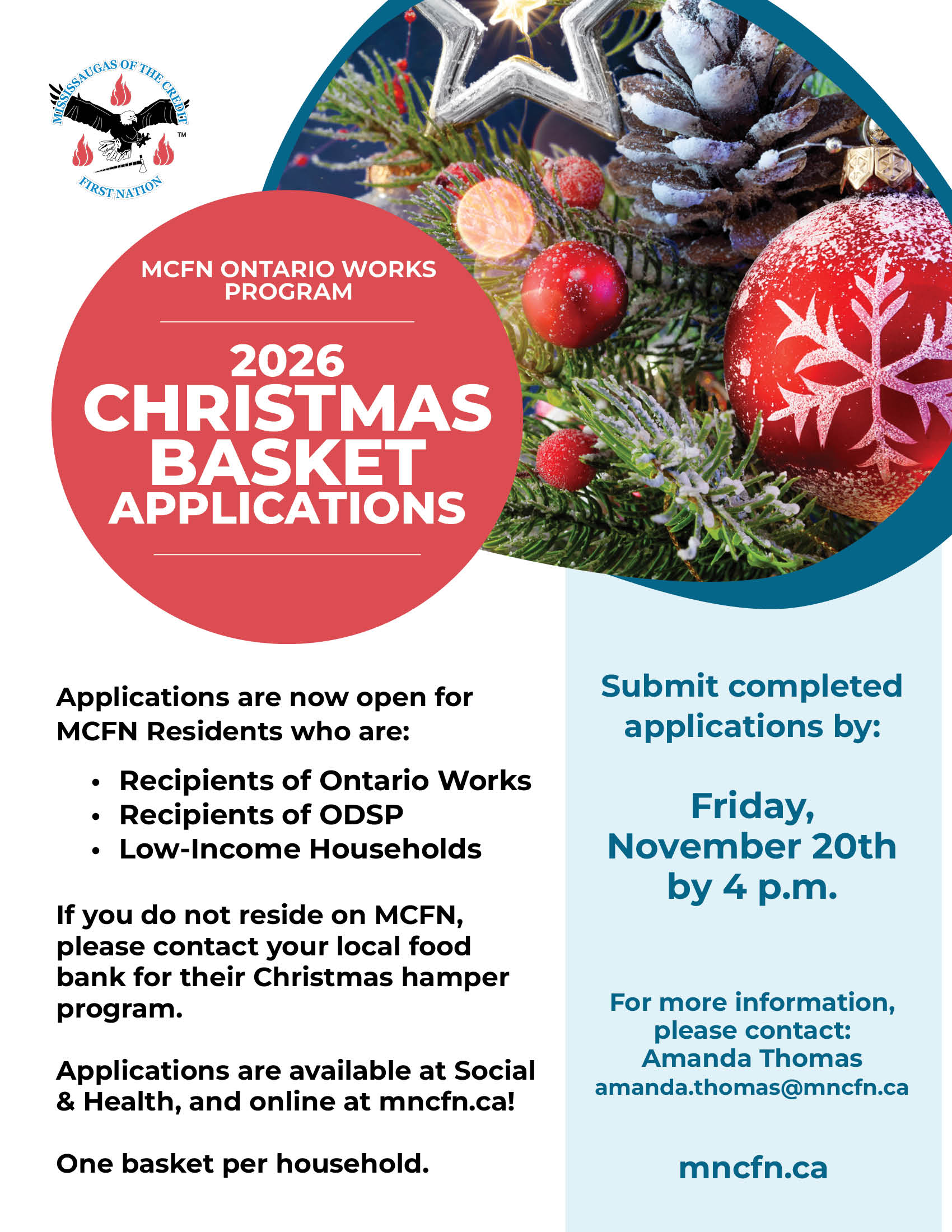 2026 Christmas Basket Applications Are Now Open!
