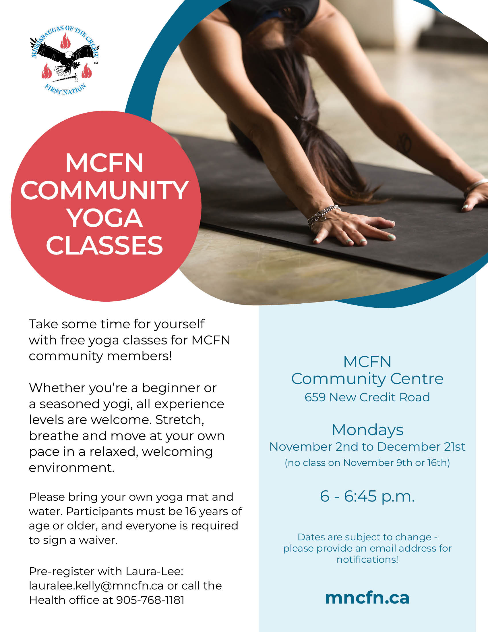 MCFN Community Yoga Classes – Winter 2026 Sessions