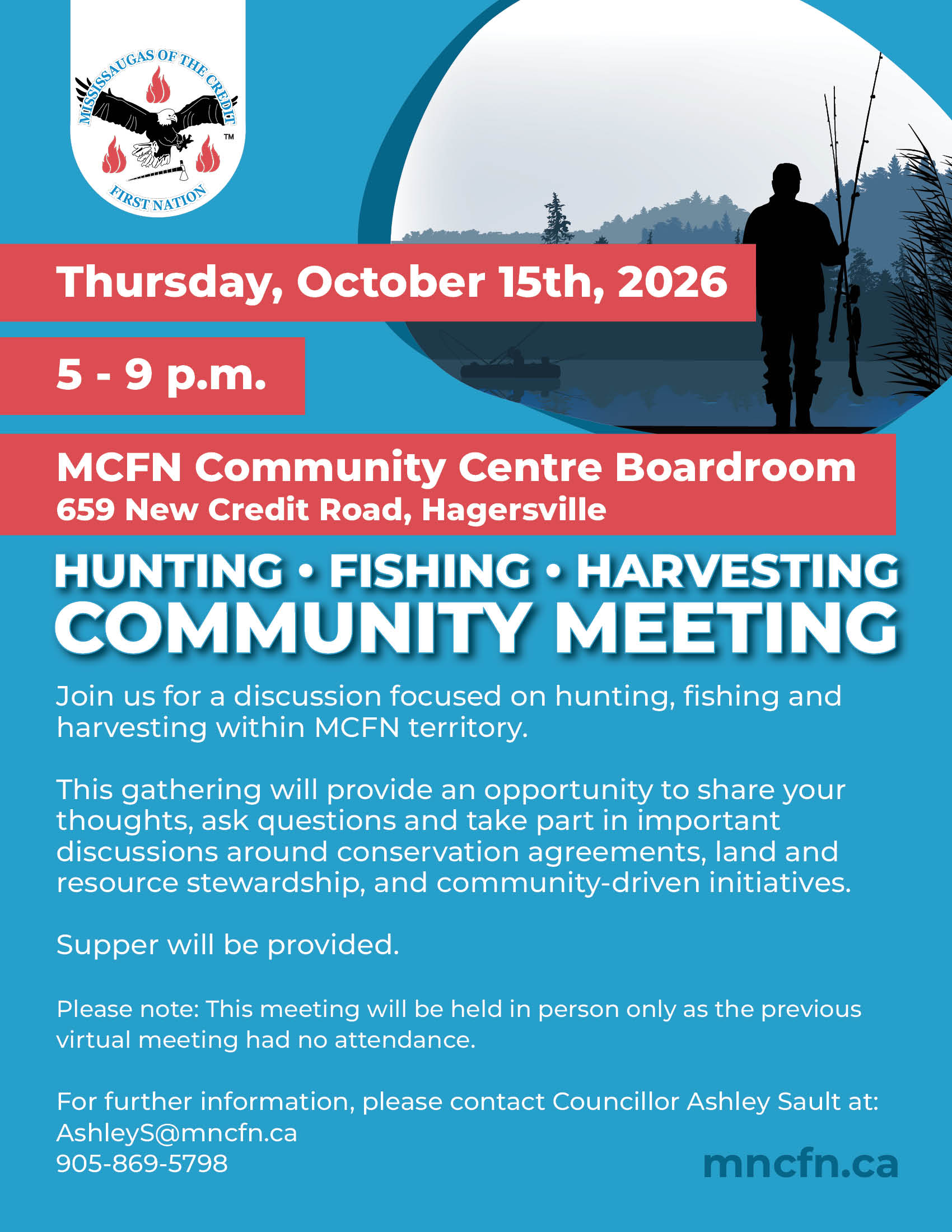 Hunting • Fishing • Harvesting Community Meeting | October 2026