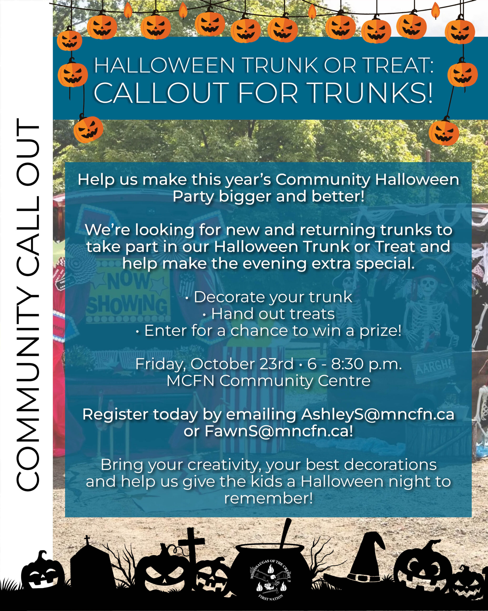 Halloween Trunk or Treat Event: CALLOUT FOR TRUNKS!