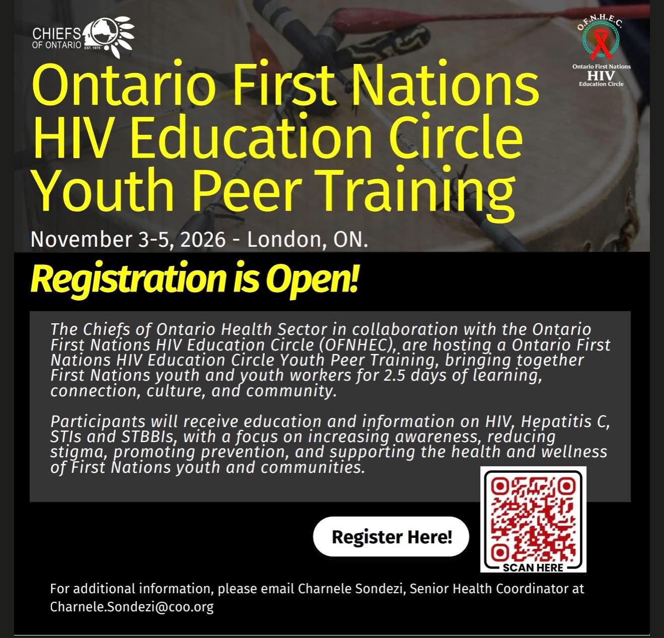 Ontario First Nations HIV Education Circle – Youth Peer Training